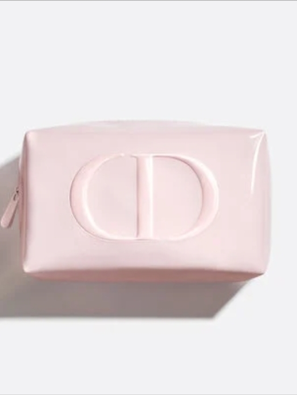 Dior Patent Cosmetic Makeup Zipper Bag Light Pink - Picture 5 of 6